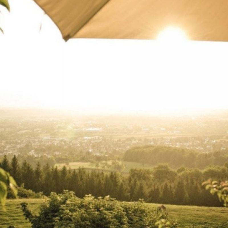 Ausblick vom Burghotel Staufeneck.