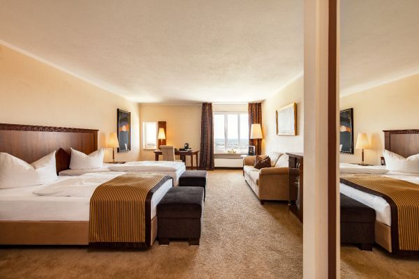 Doppelzimmer Deluxe im Burghotel Staufeneck.